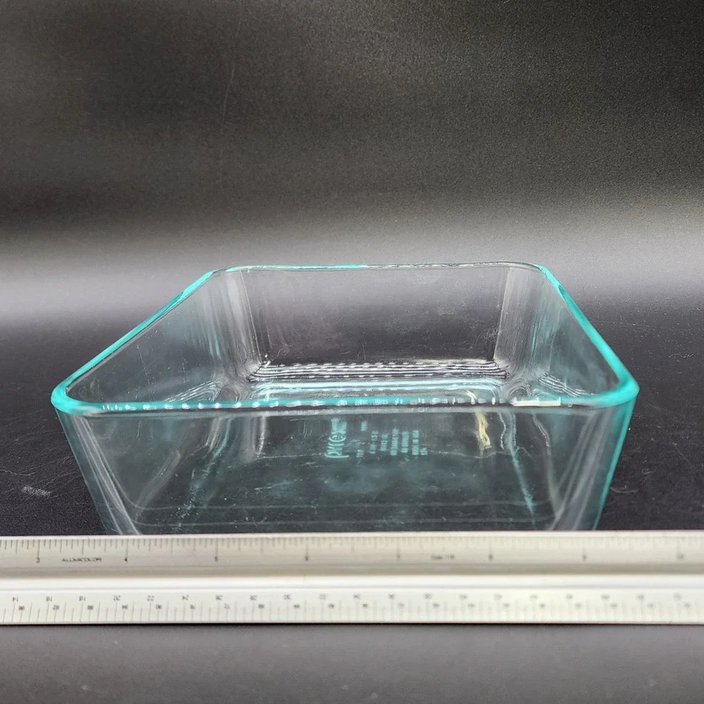 VTG Pyrex 6 Cup 1.5L Clear Glass Rectangular Food Baking Dish 7211 Made in USA